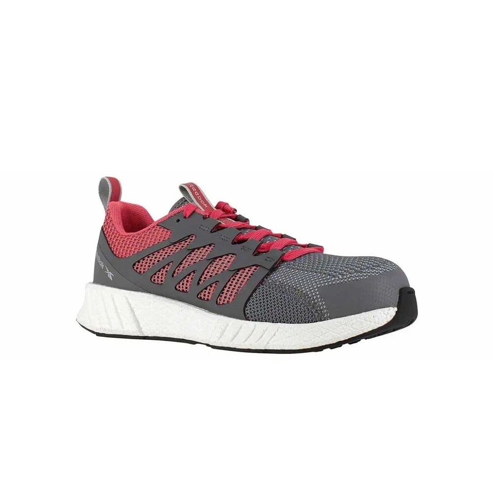 Reebok Work‎ Fusion Flexweave Composite Toe Shoe – Women's 8 W Gray Pink